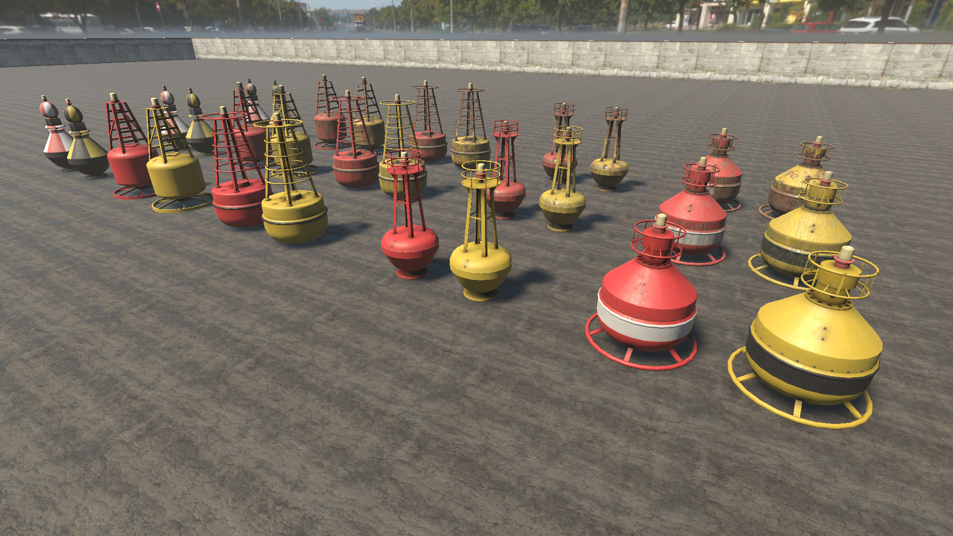 Buoys Collection Low-poly 3D model_1