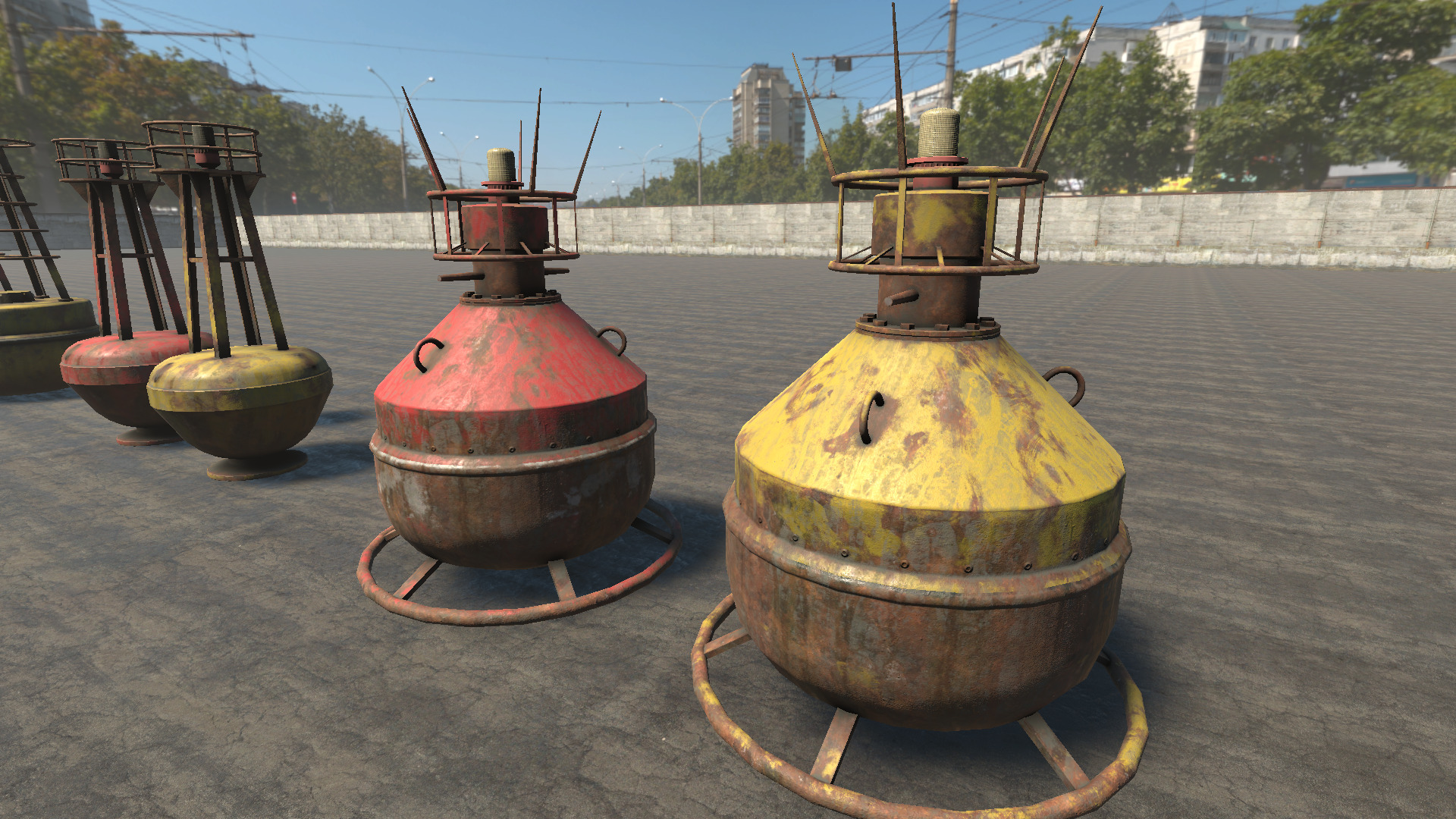 Buoys Collection Low-poly 3D model_8