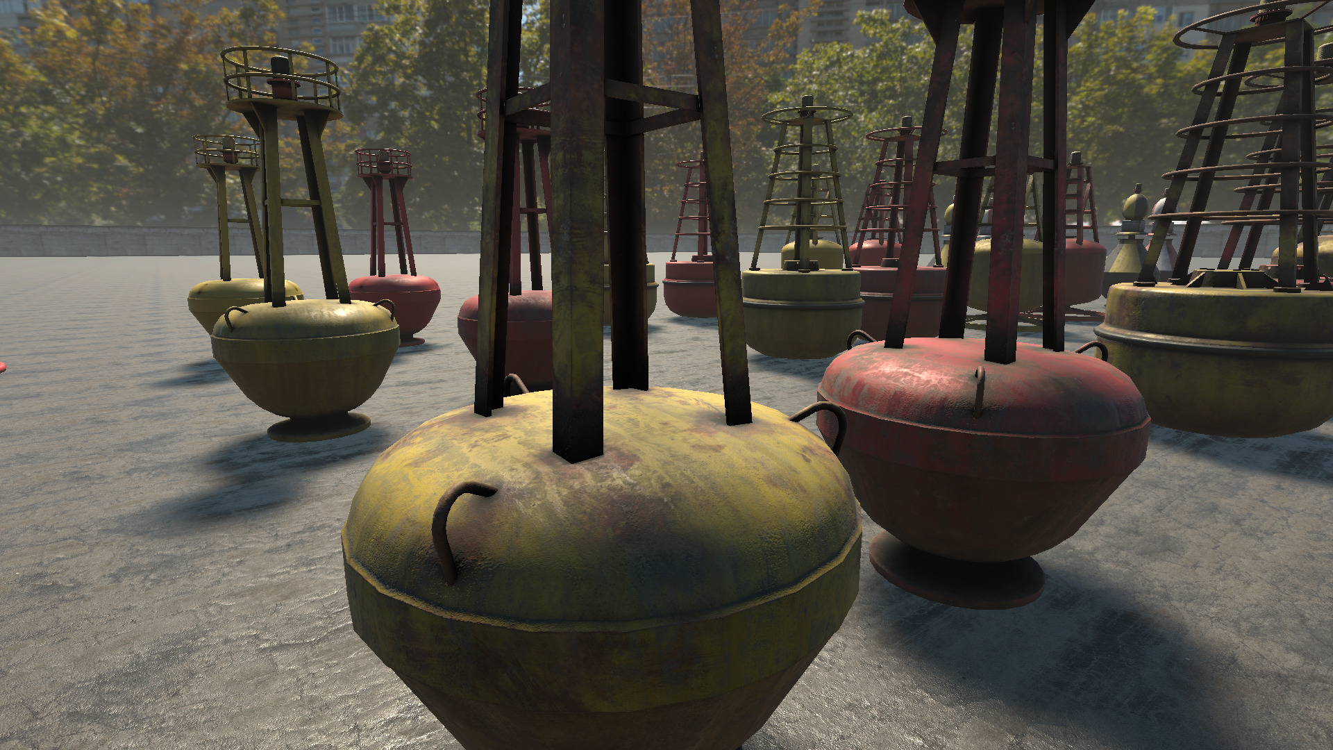 Buoys Collection Low-poly 3D model_13