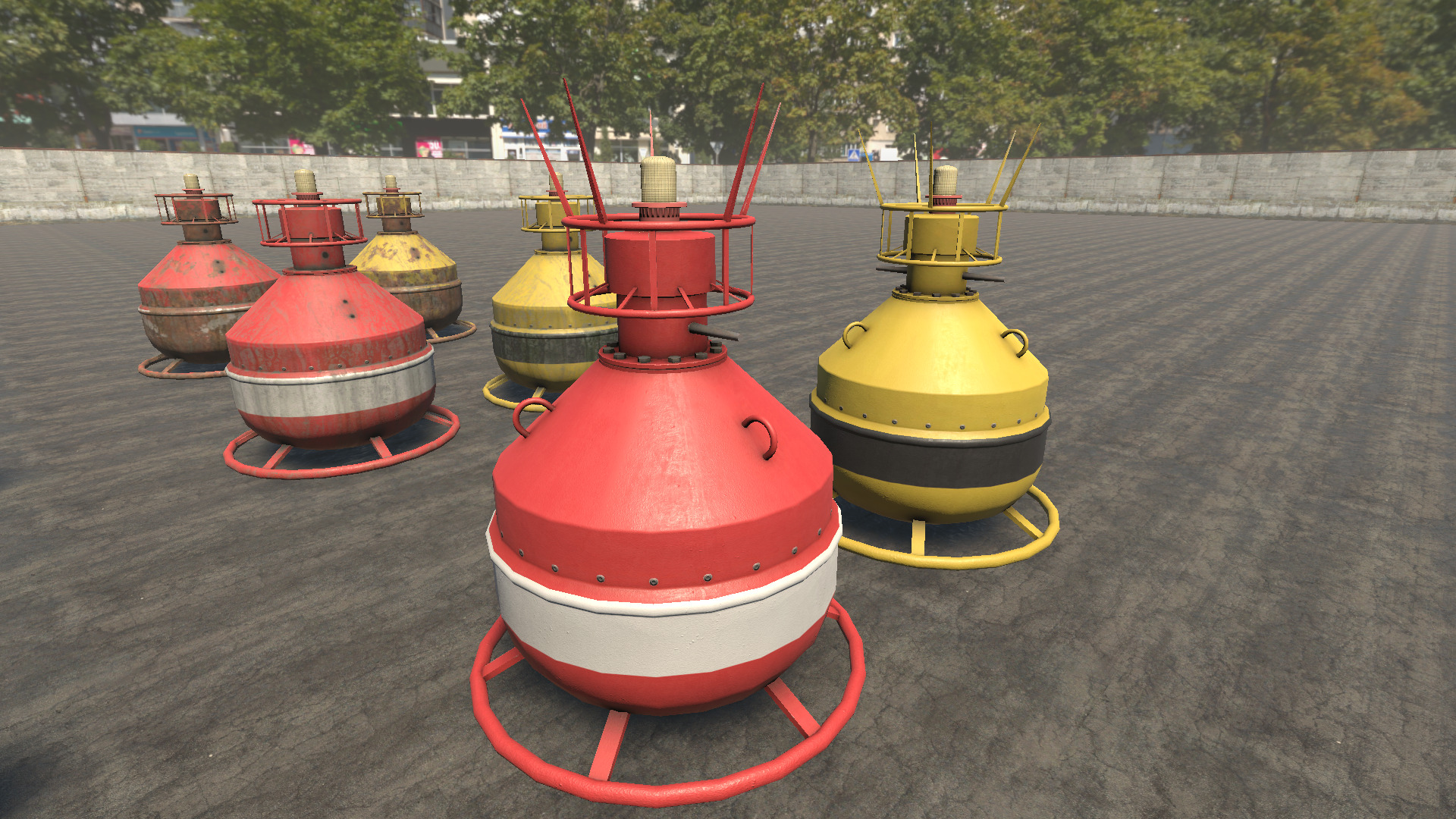 Buoys Collection Low-poly 3D model_6