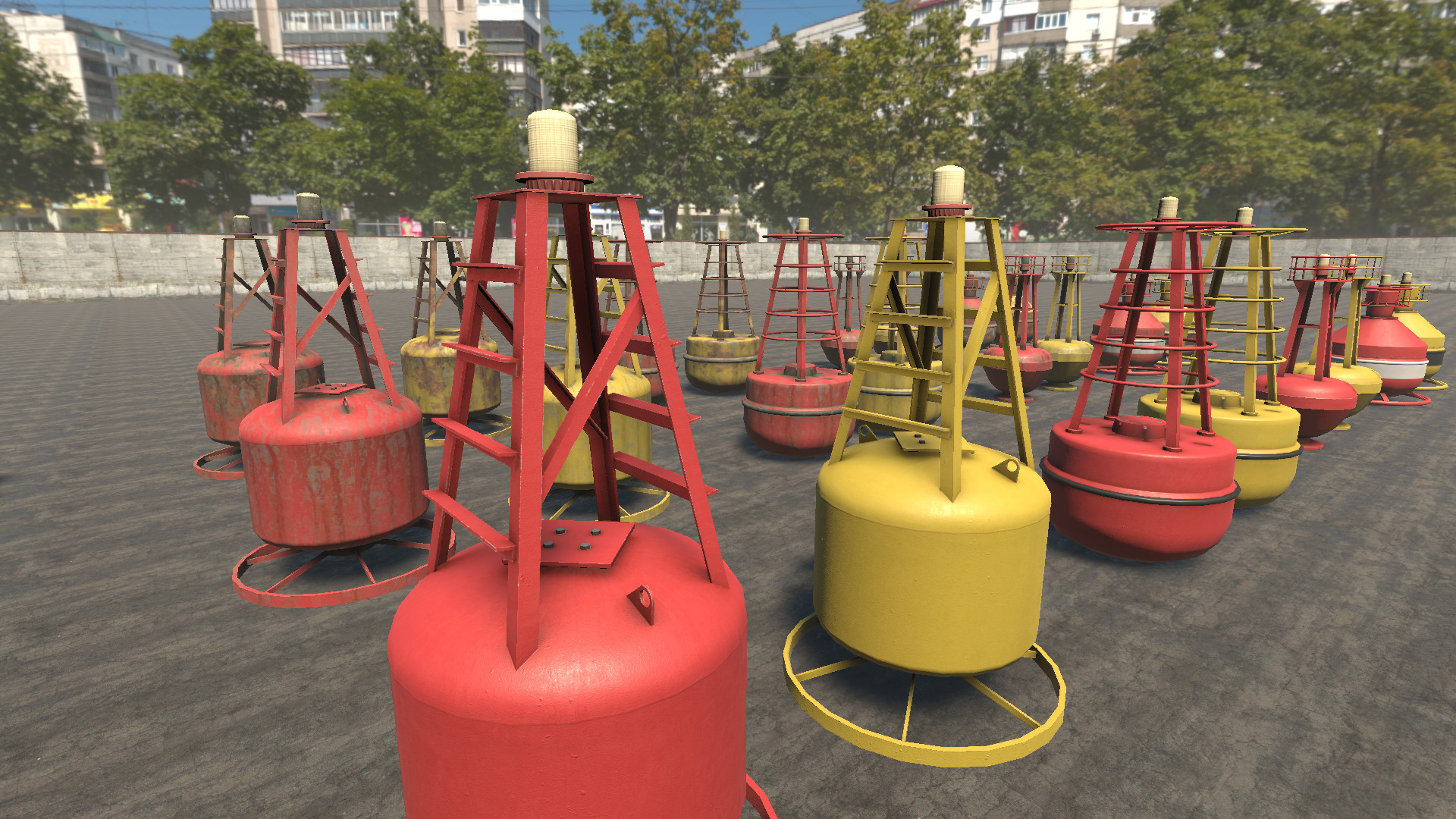 Buoys Collection Low-poly 3D model_3