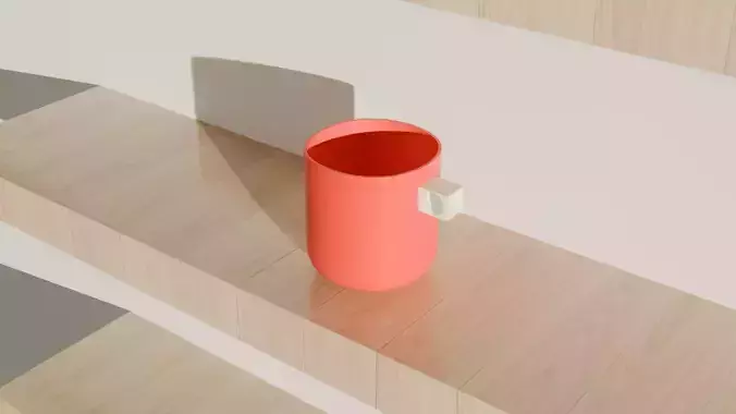 Red And White Mug