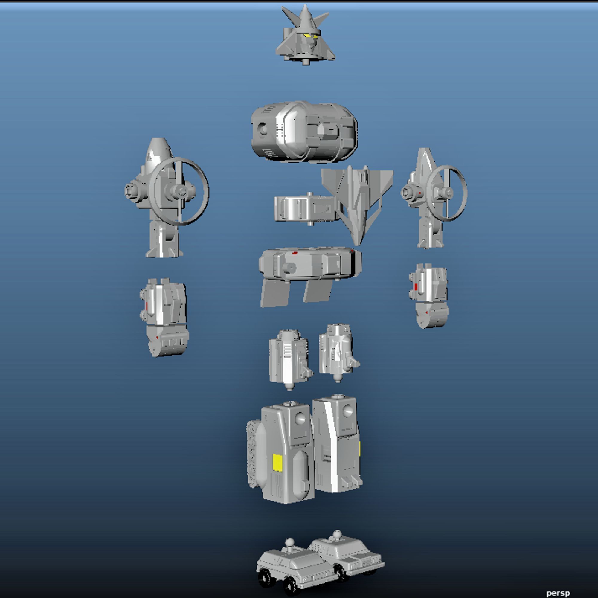 Dairugger XV - MaxLab Version 3D print model_4