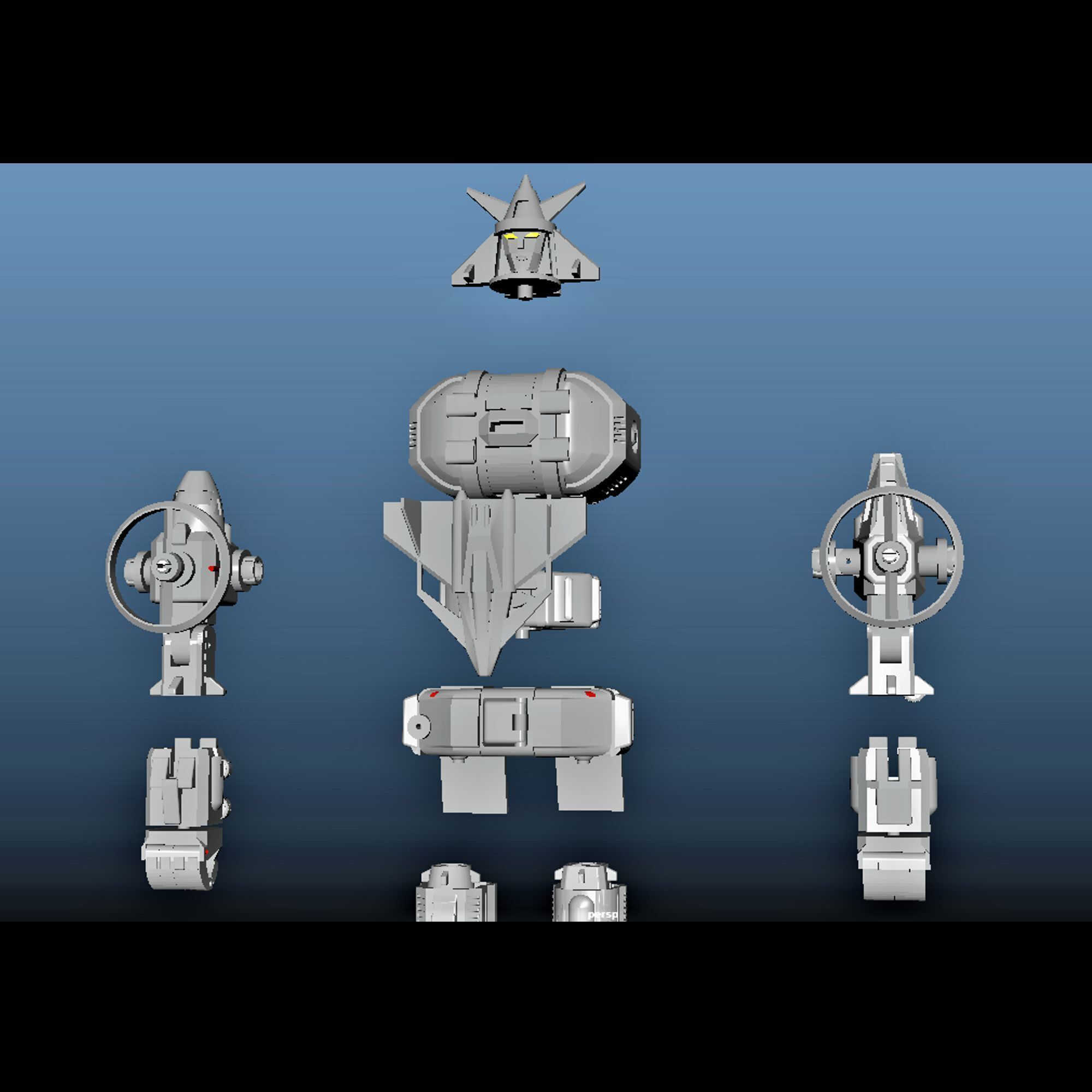 Dairugger XV - MaxLab Version 3D print model_6