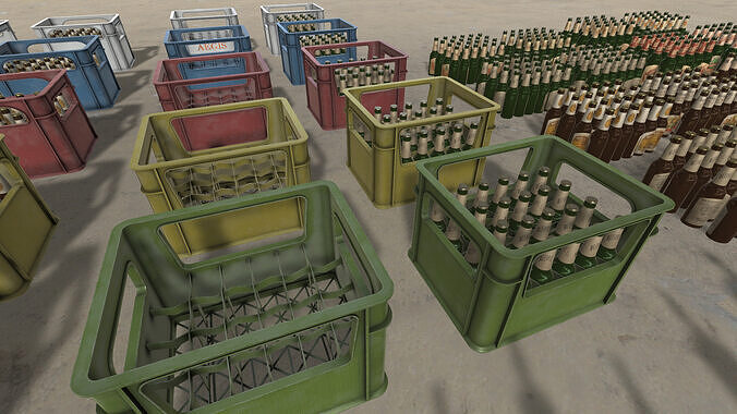 Bottles Collection HQ - PBR Low-poly 3D model 6