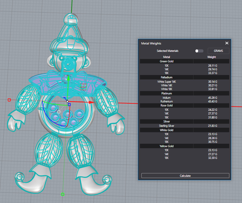 Chopard clown Pendant 3D print model_6