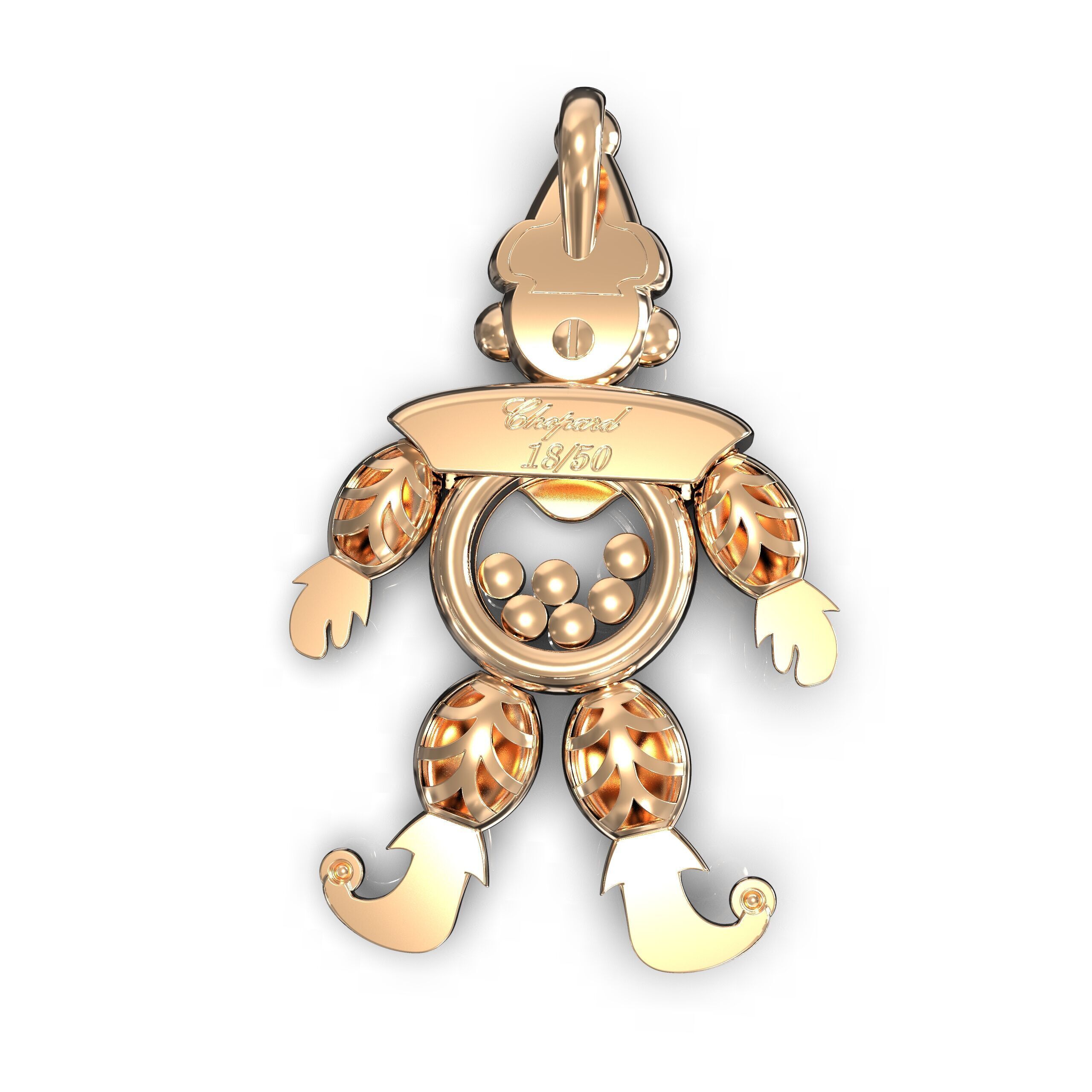 Chopard clown Pendant 3D print model_1
