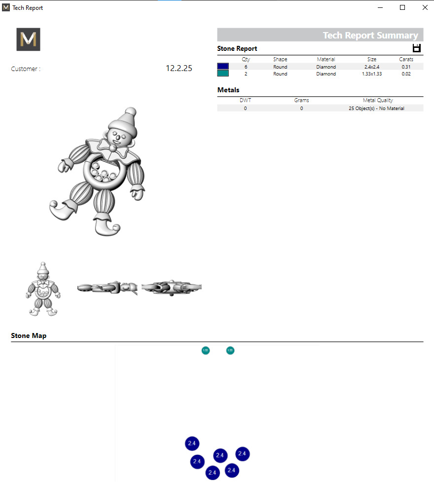 Chopard clown Pendant 3D print model_8