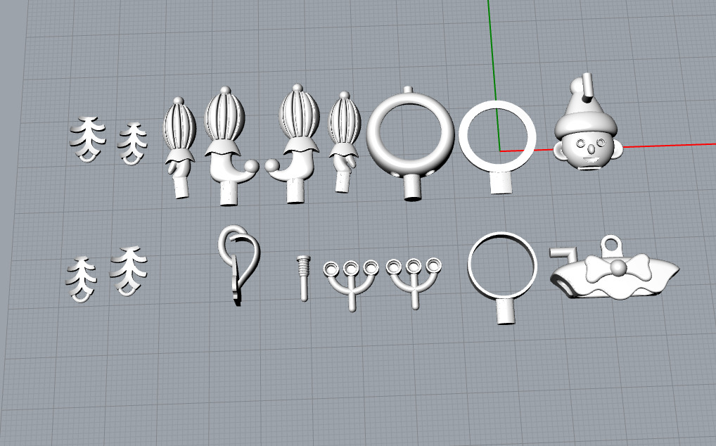 Chopard clown Pendant 3D print model_10