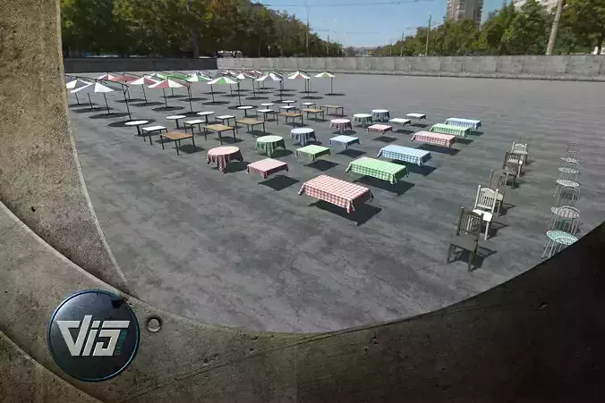 Gastronomic Tables and Chairs HQ - PBR