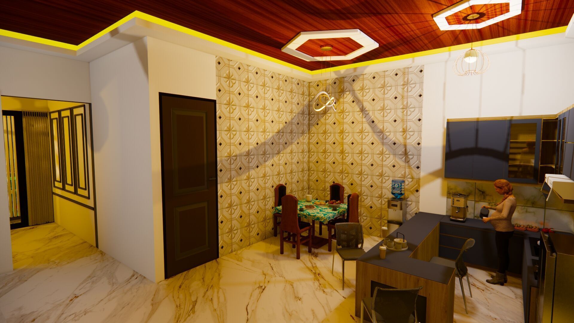 minimalis modern house  3D model_2