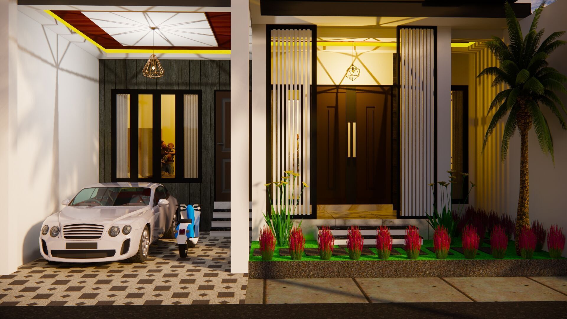 minimalis modern house  3D model_12