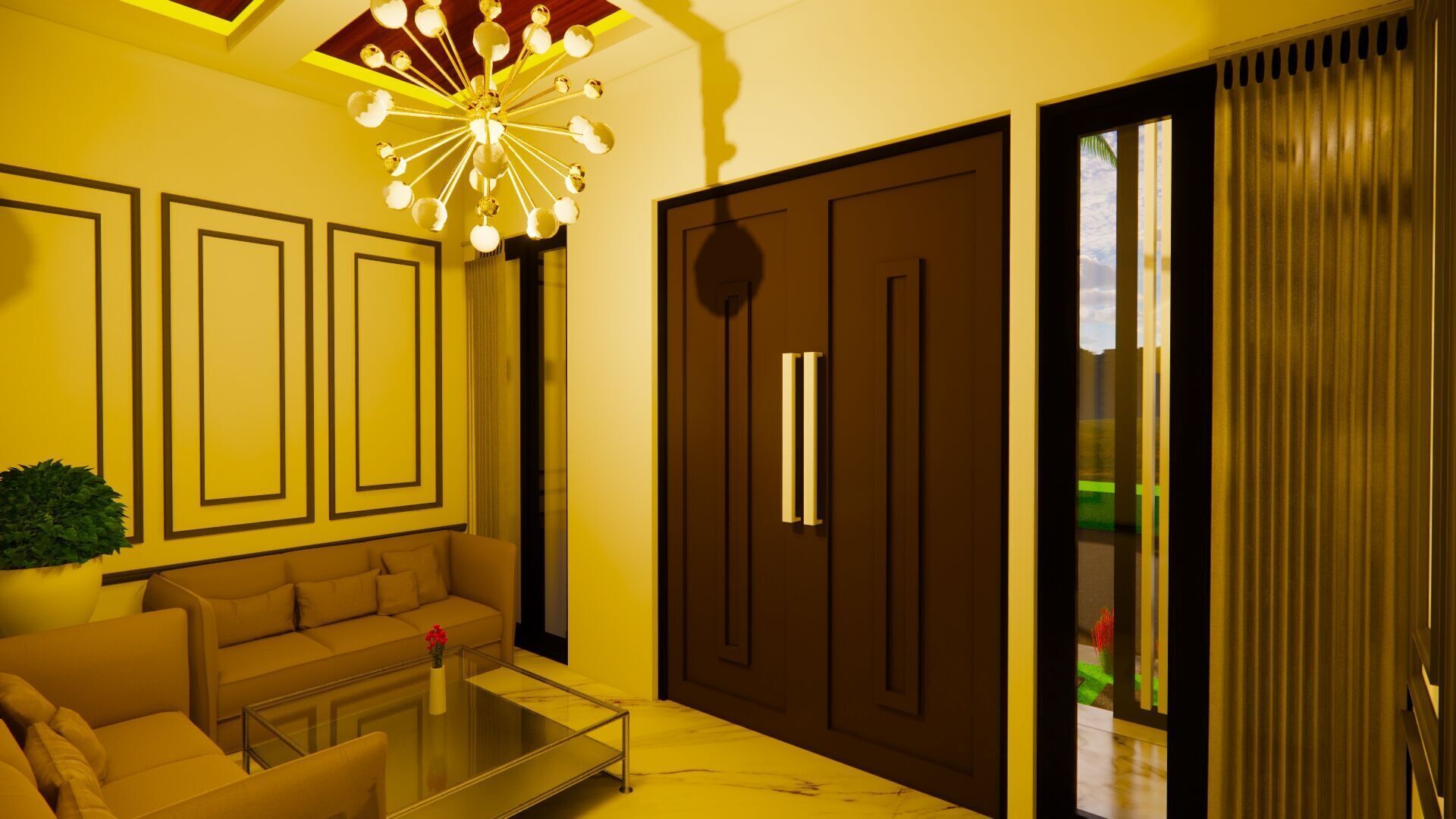 minimalis modern house  3D model_15