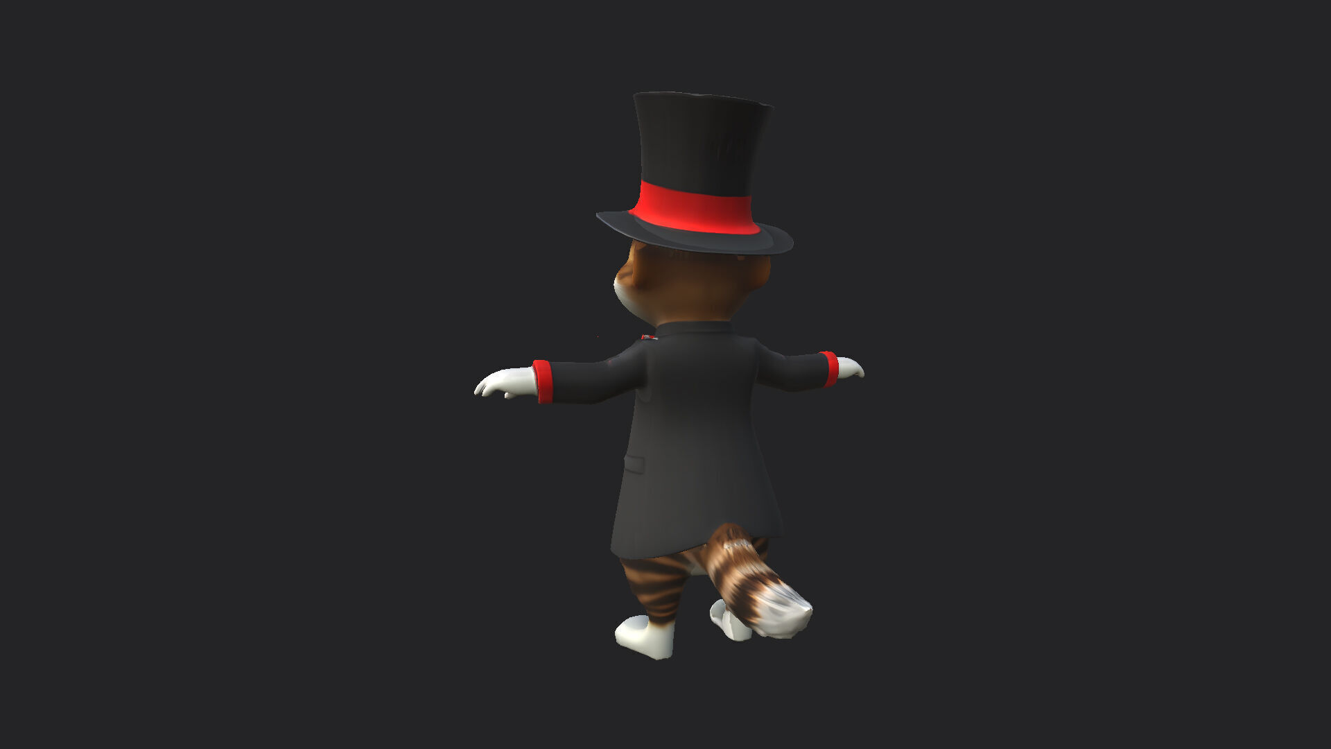Gentleman Cat Model 001 Low-poly 3D model_4