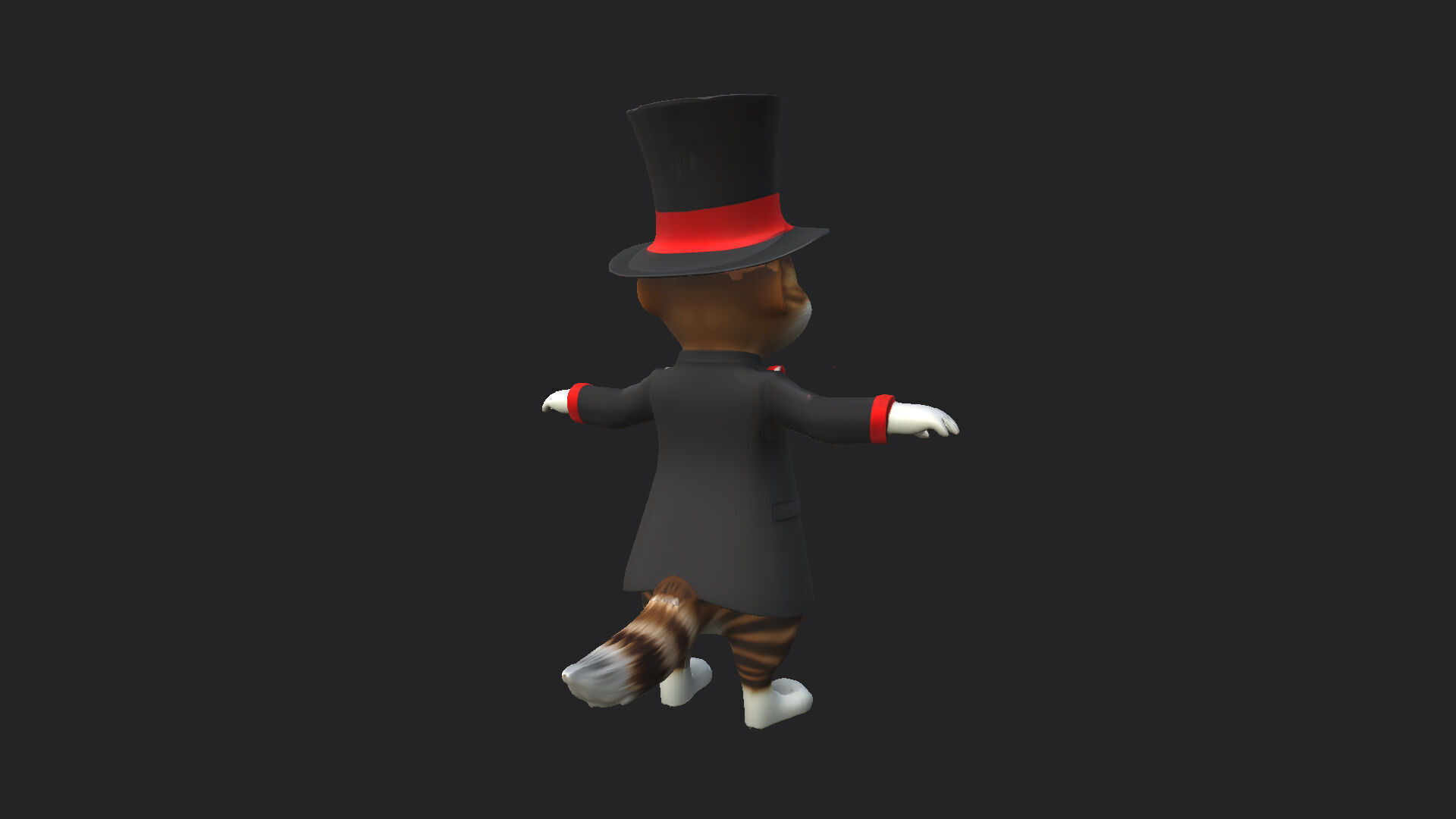 Gentleman Cat Model 001 Low-poly 3D model_6