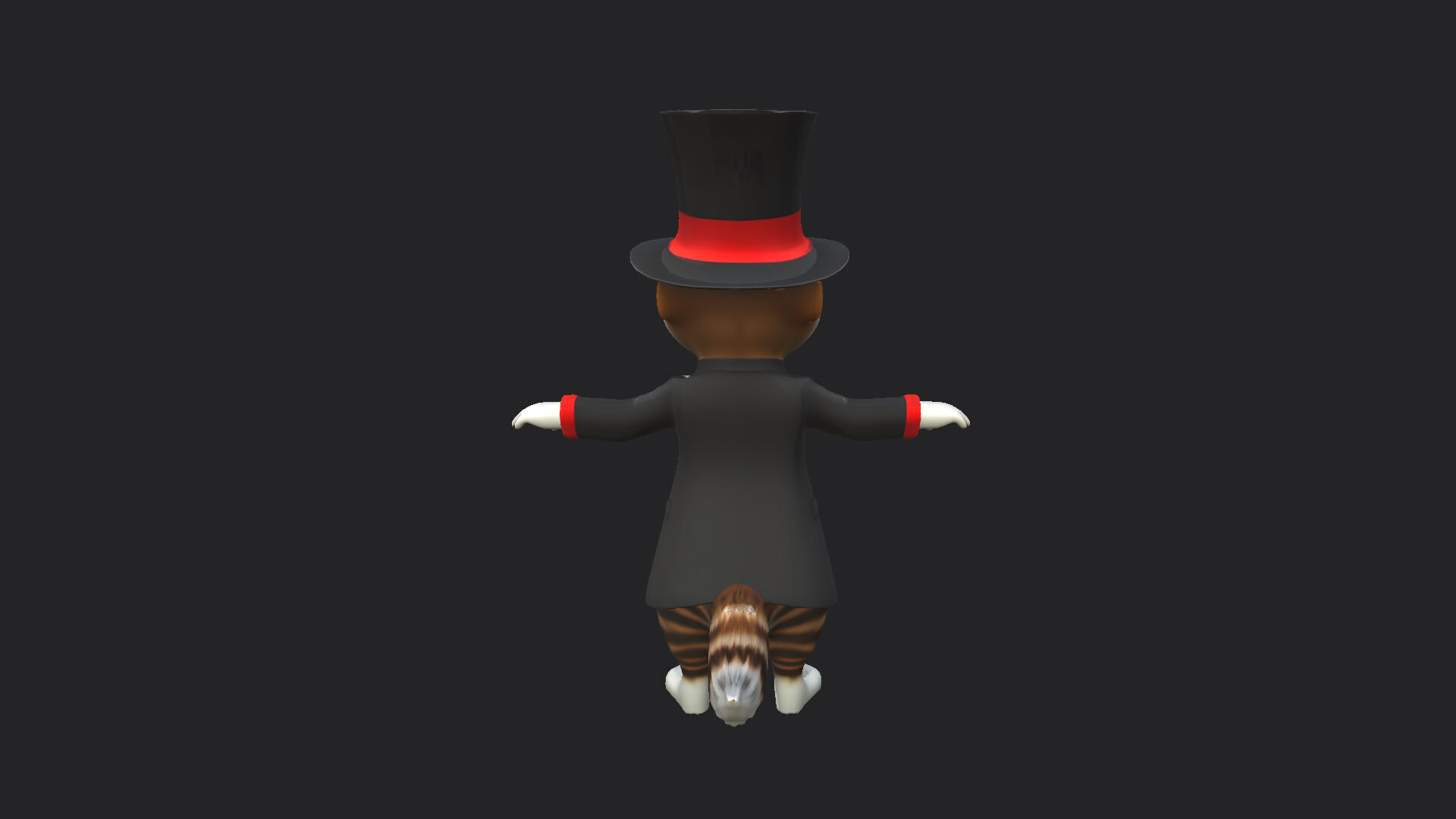 Gentleman Cat Model 001 Low-poly 3D model_5