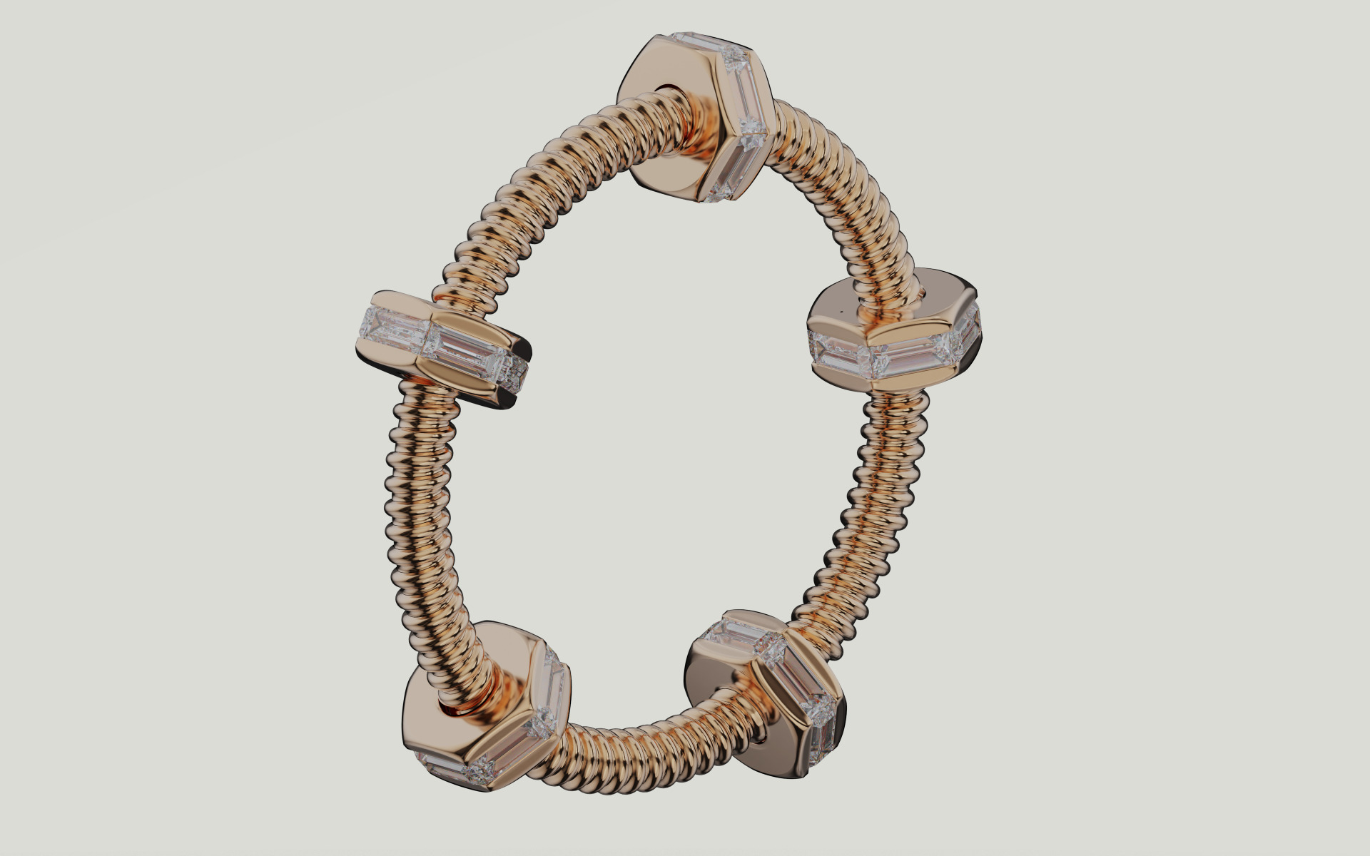 Ecrou de Cartier diamond 3D print model_1