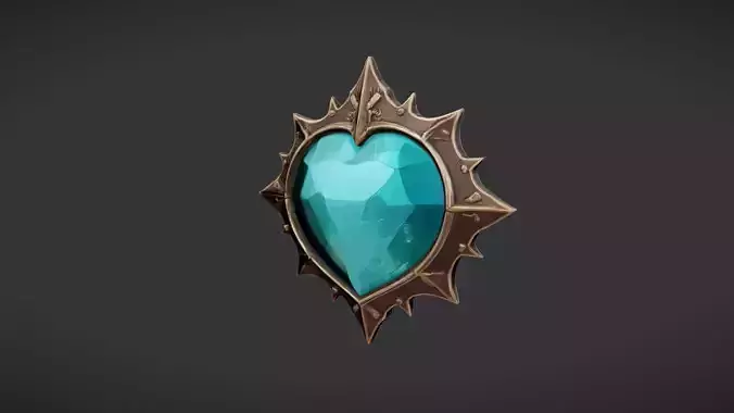ornate emerald heart