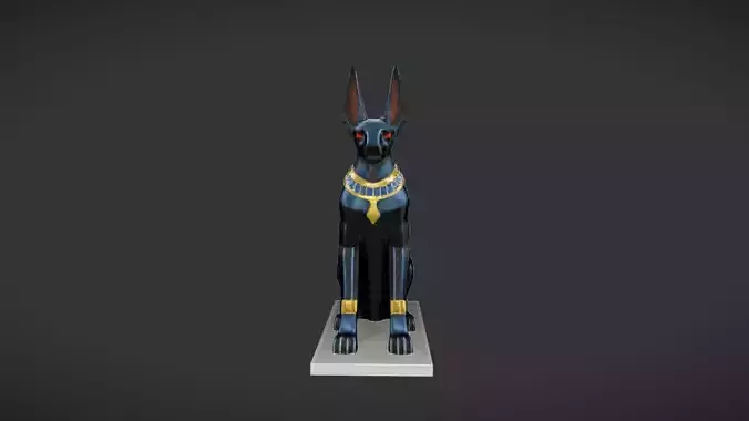 Anubis-like ancient Egyptian statue