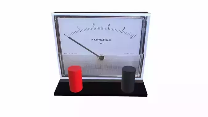 Analog Panel Voltmeter - Ampere Meter Low-poly 3D model