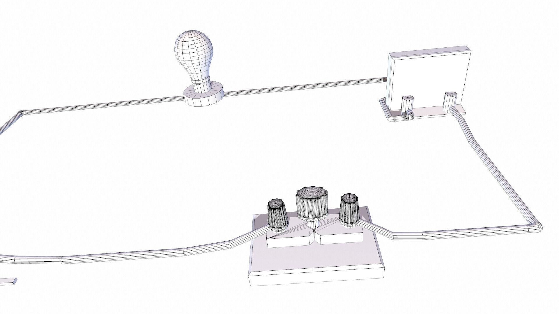 Electric Circuit Low-poly 3D model_8