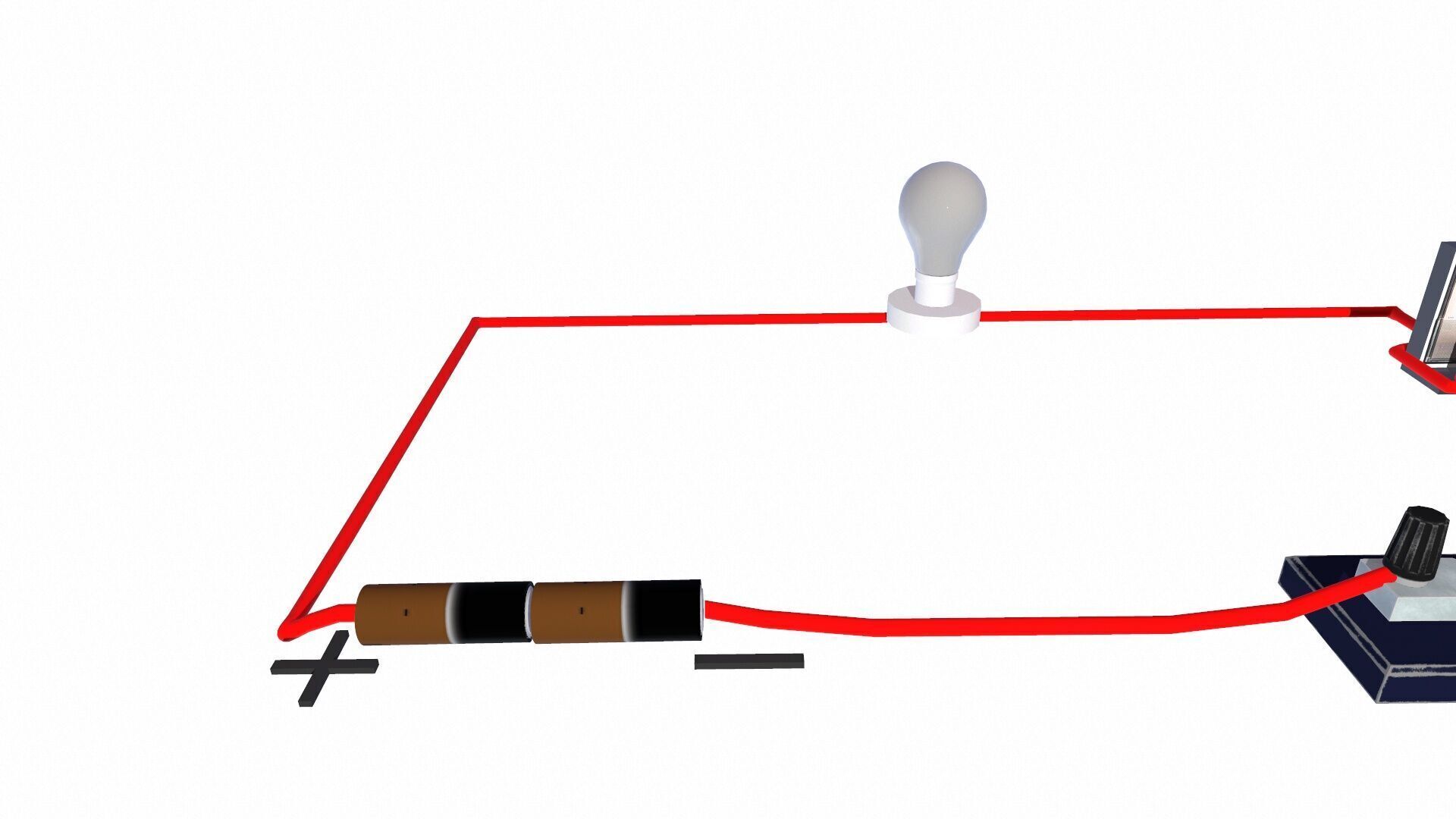 Electric Circuit Low-poly 3D model_5
