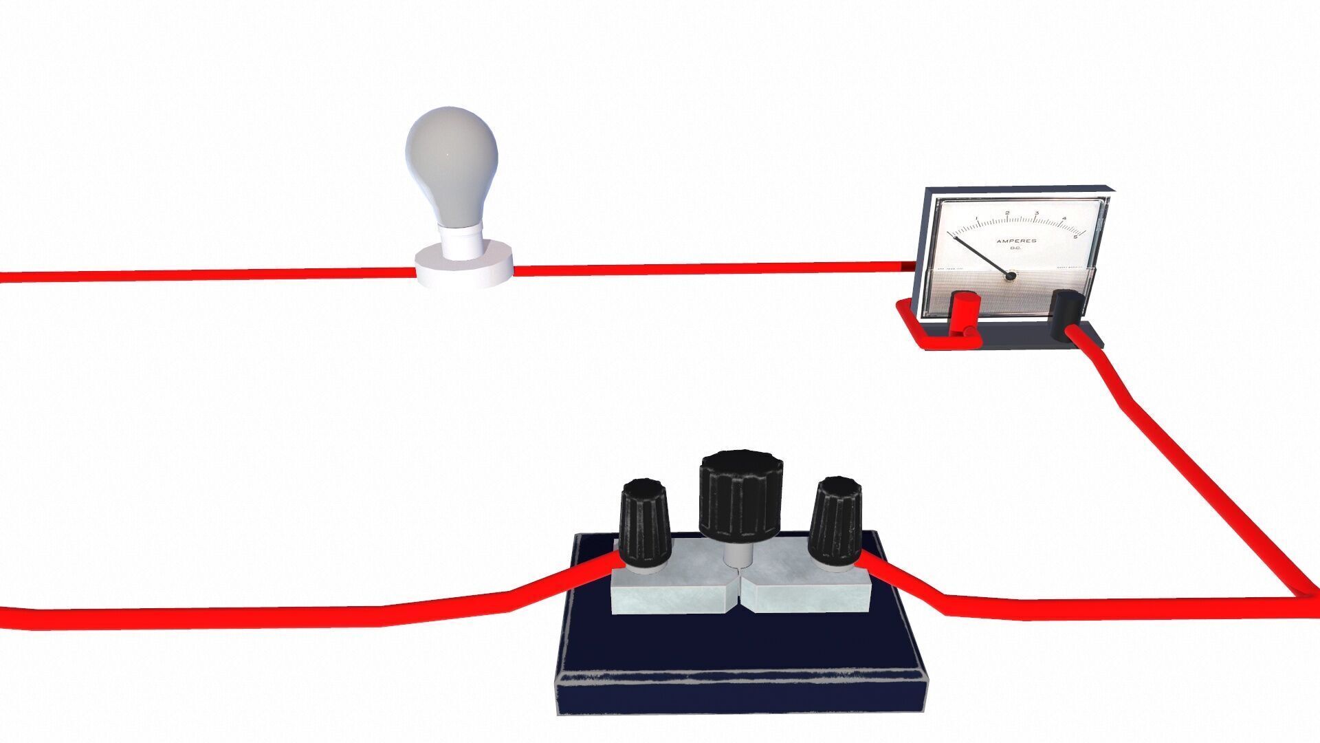 Electric Circuit Low-poly 3D model_4