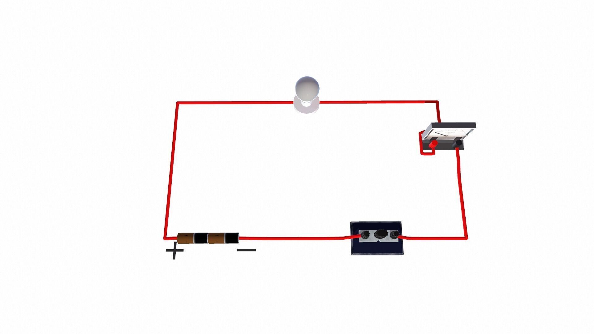 Electric Circuit Low-poly 3D model_6