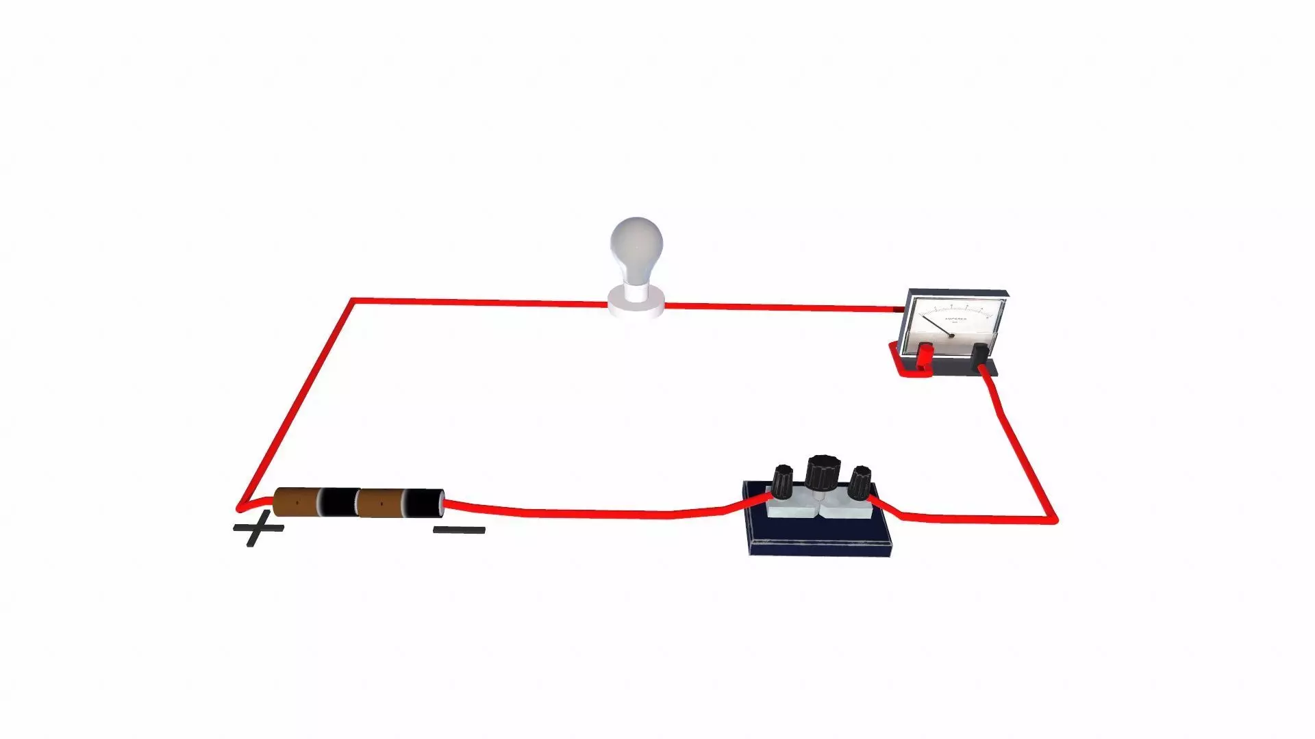 Electric Circuit Low-poly 3D model_0