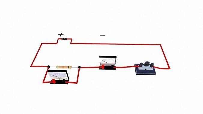 Electric Circuit Low-poly 3D model