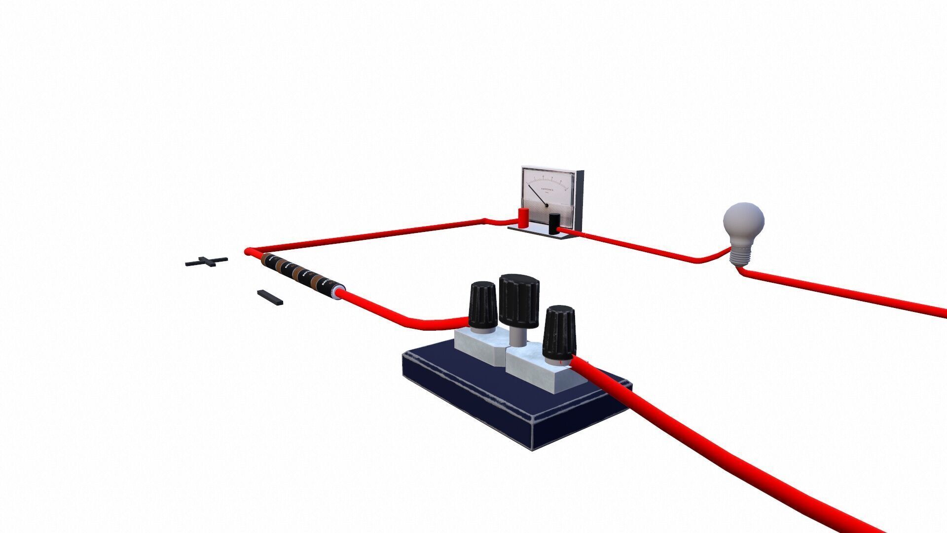 Electric Circuit Low-poly 3D model_6