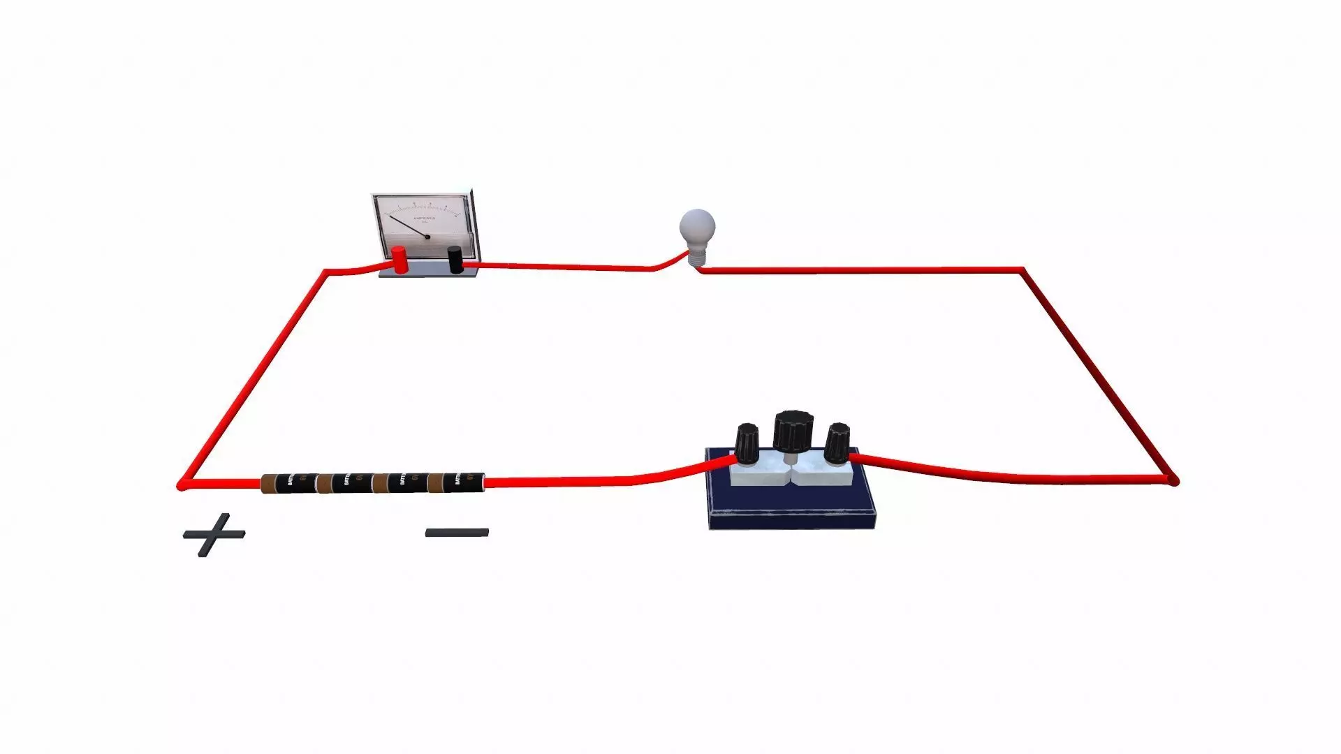 Electric Circuit Low-poly 3D model_0
