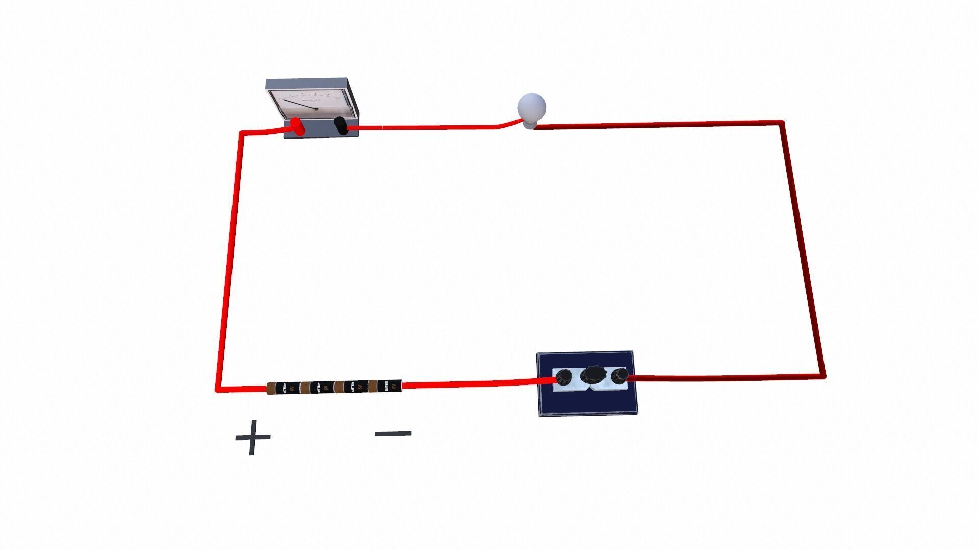 Electric Circuit Low-poly 3D model_7