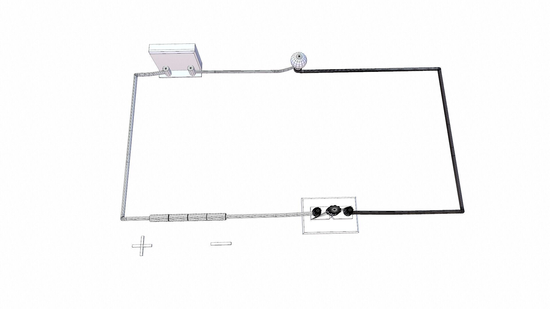 Electric Circuit Low-poly 3D model_8