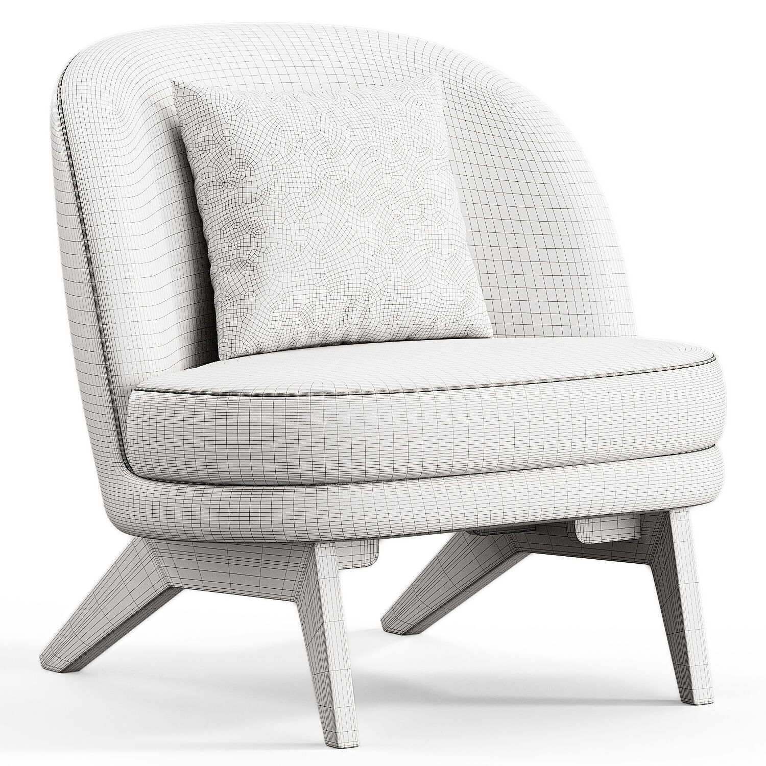 Armchair payl 3D model_2