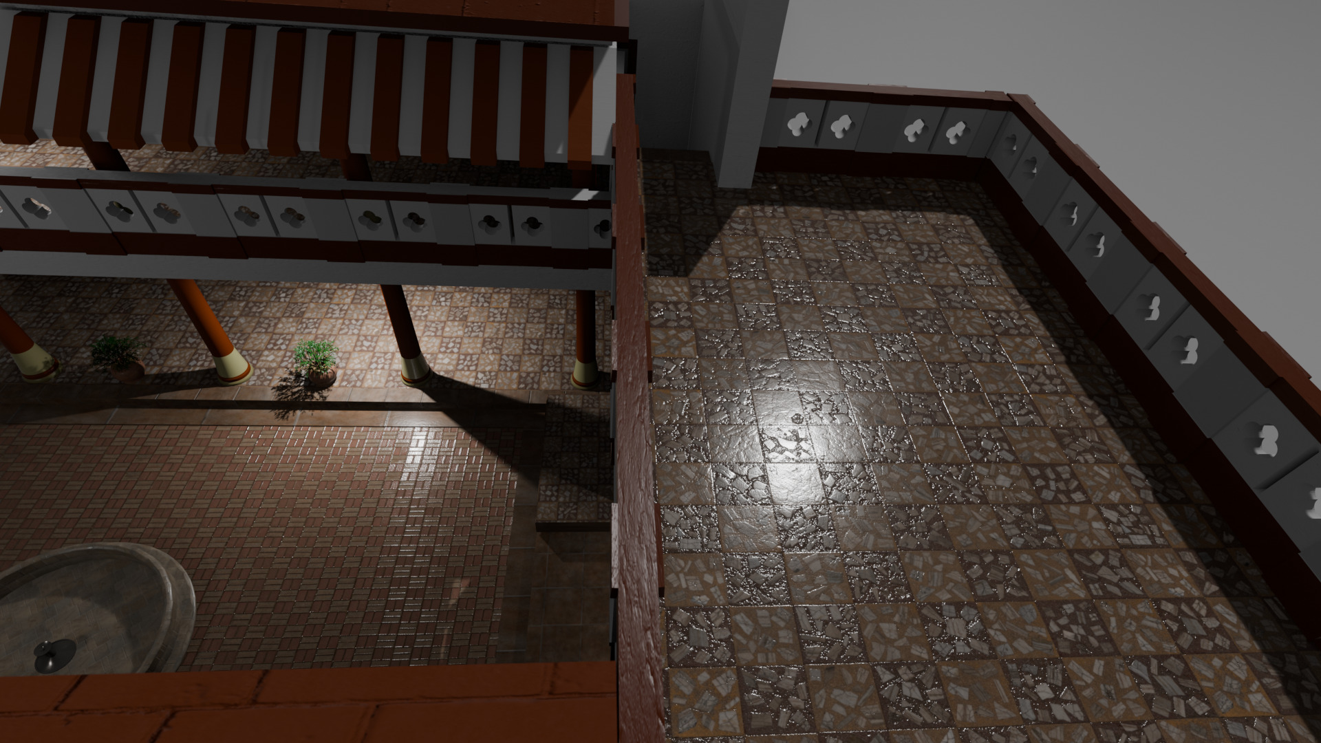 Indian Courtyard House Complete 3D model_11