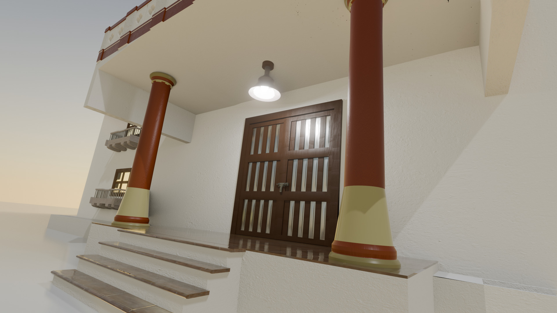 Indian Courtyard House Complete 3D model_4