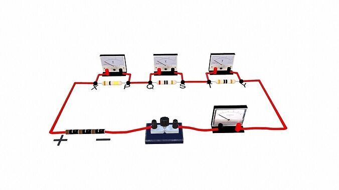 Electric Circuit Low-poly 3D model