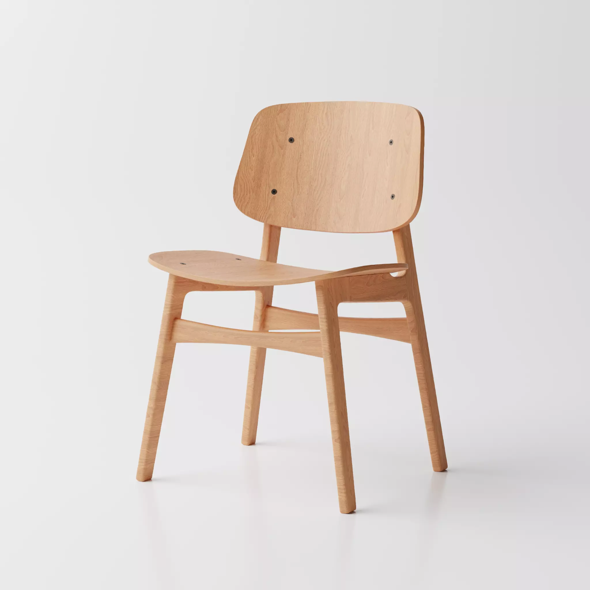 Wooden Chair 3D model_0