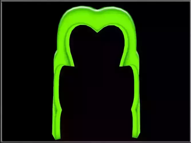 Shamrock Arch - Curved Low-poly 3D model