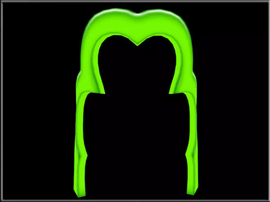 Shamrock Arch - Curved Low-poly 3D model
