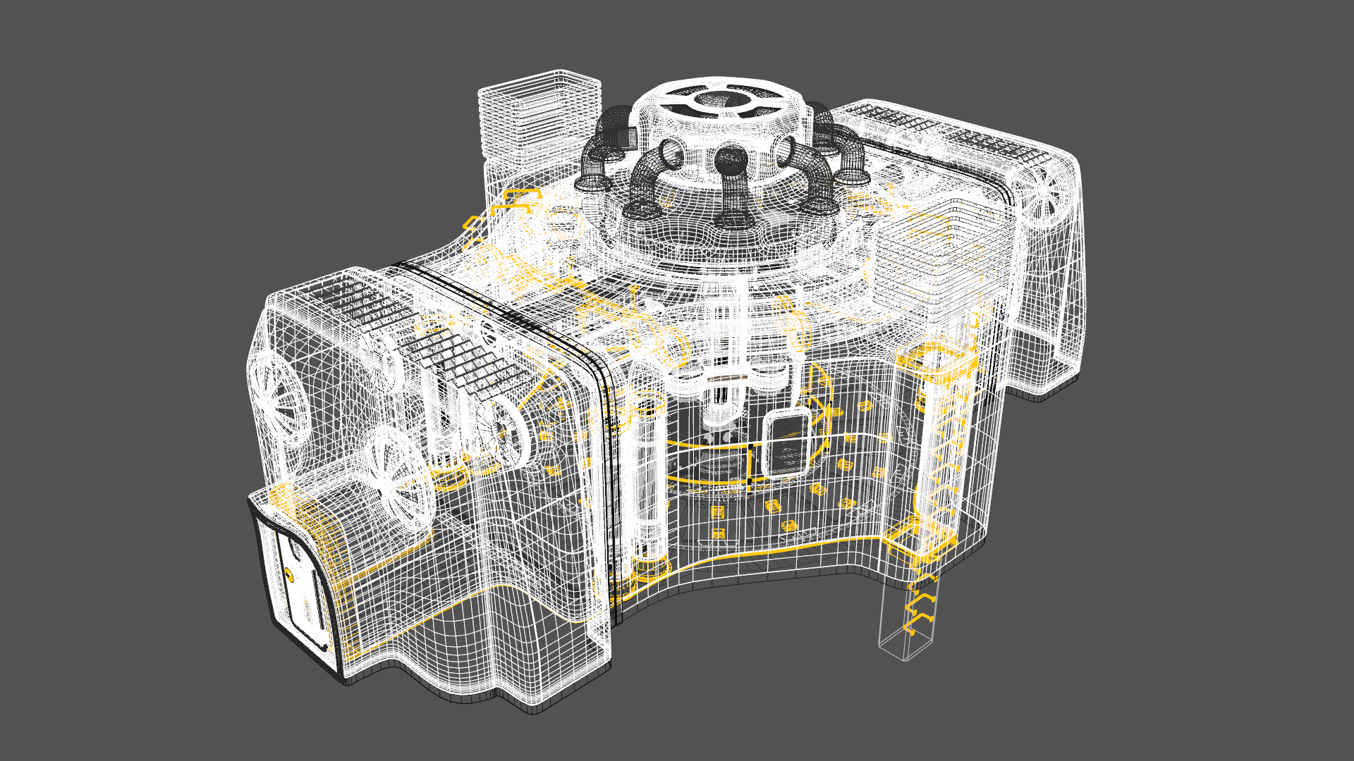 Nuclear Reactor Sci-Fi Low-poly 3D model_21