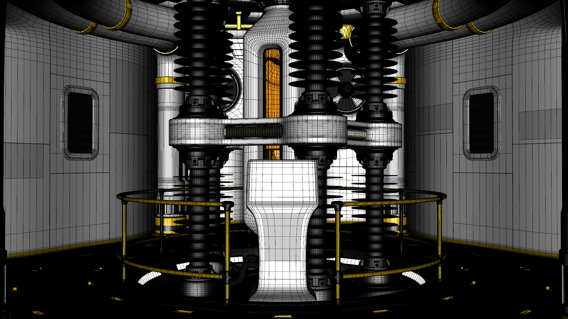 Nuclear Reactor Sci-Fi Low-poly 3D model_20