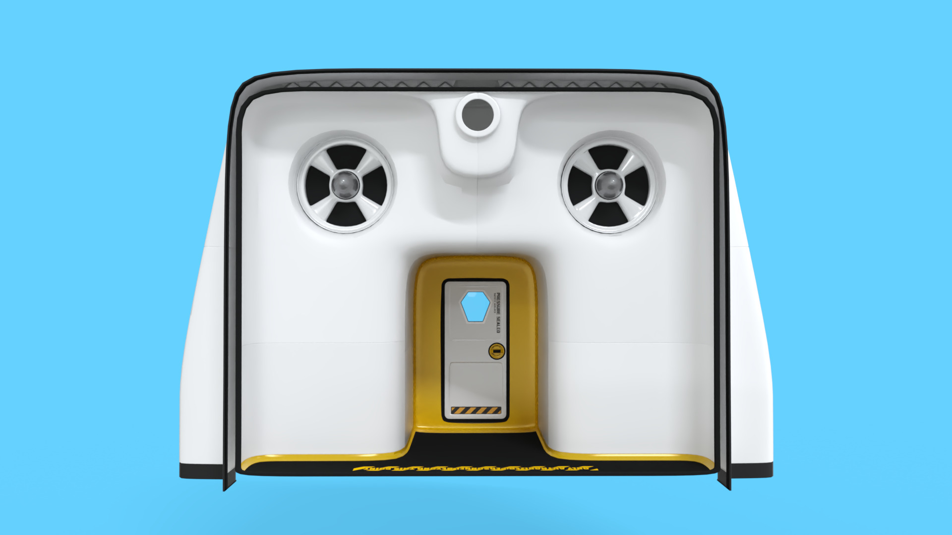 Nuclear Reactor Sci-Fi Low-poly 3D model_9