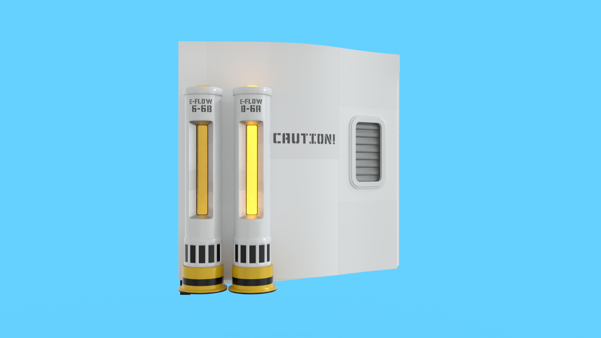 Nuclear Reactor Sci-Fi Low-poly 3D model_13