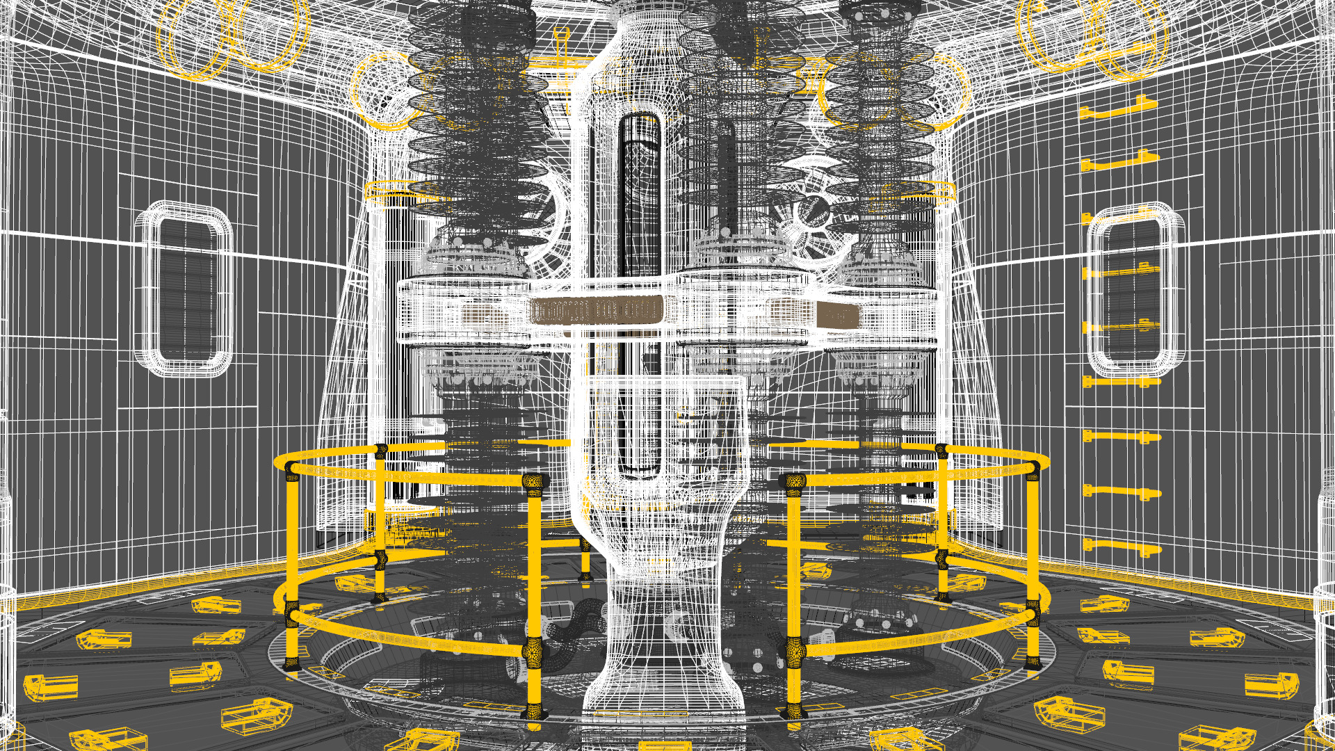 Nuclear Reactor Sci-Fi Low-poly 3D model_22
