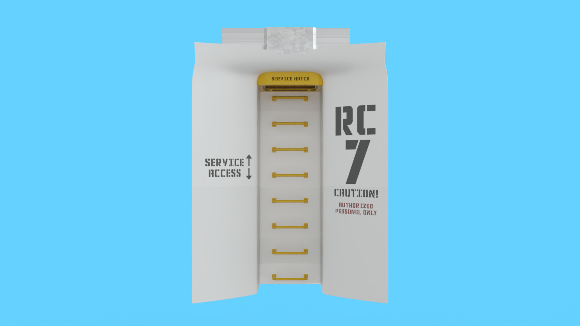 Nuclear Reactor Sci-Fi Low-poly 3D model_14