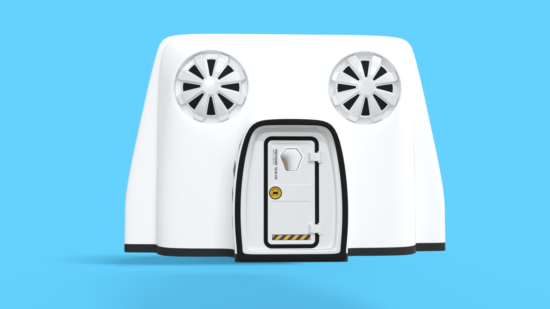 Nuclear Reactor Sci-Fi Low-poly 3D model_8