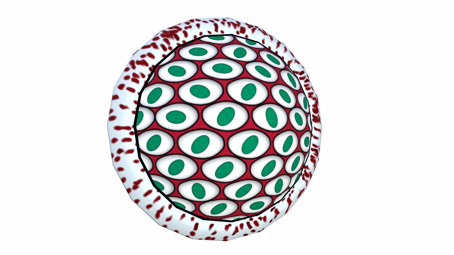 Plasmodium Low-poly 3D model_2