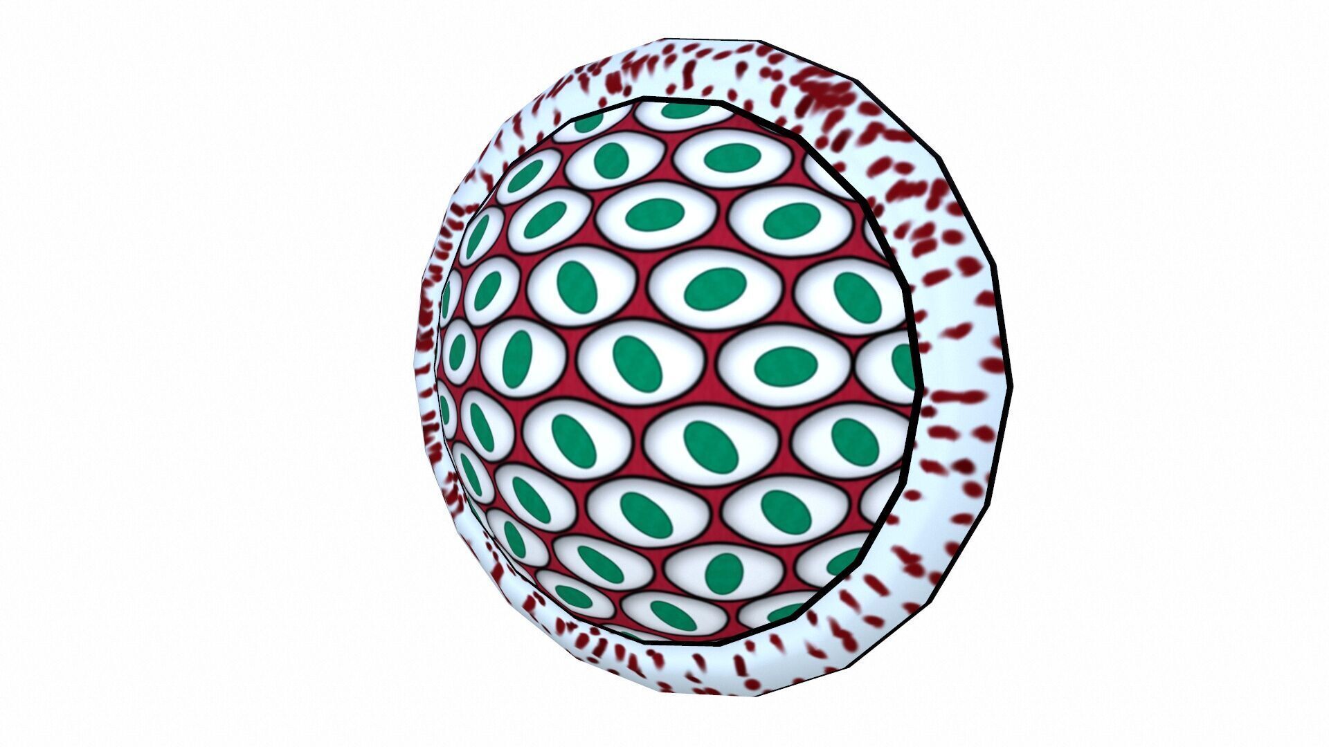 Plasmodium Low-poly 3D model_4